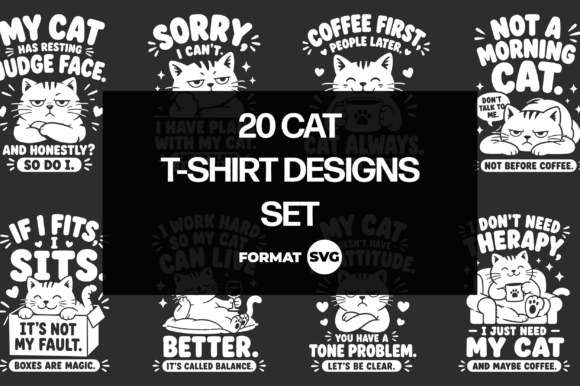 20 Funny Cat SVG Designs: A Designer’s Stitch Test