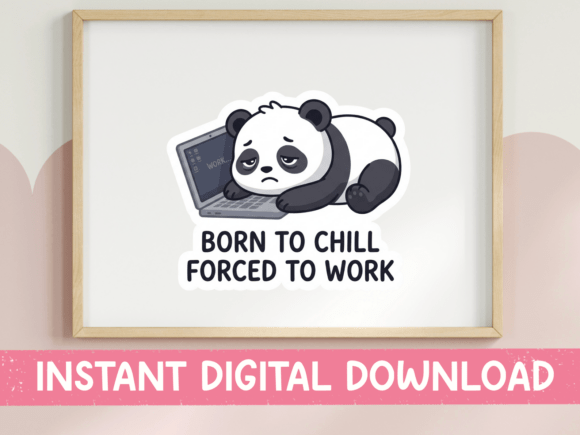 Born to Chill Sleepy Panda Laptop SVG Review