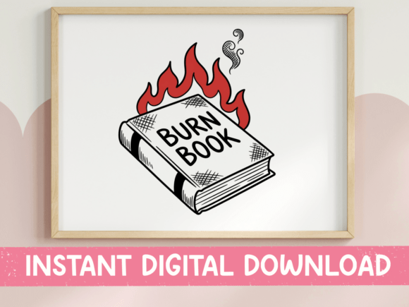 Burn Book Flame Pop Art SVG Review