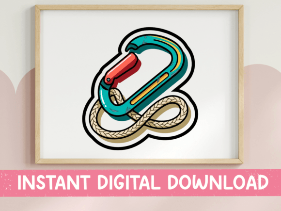 Carabiner Climbing Rope Sticker Embroidery Review