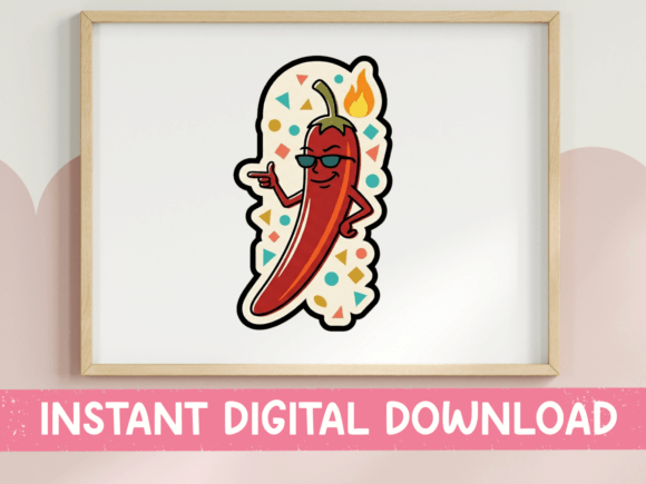 Cool Chili Pepper Character Sticker Embroidery Review