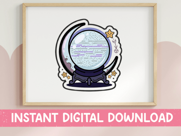 Crystal Ball Moon Base Mystic Sticker Review