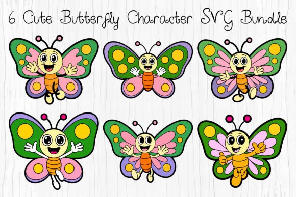 Cute Butterfly Character SVG Bundle Review
