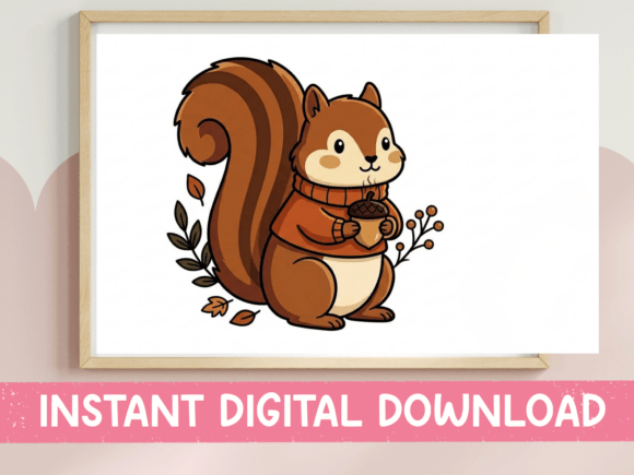 Fall Squirrel with Coffee SVG Embroidery Review