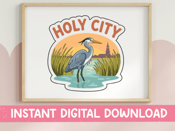 Holy City Great Blue Heron Sticker Review