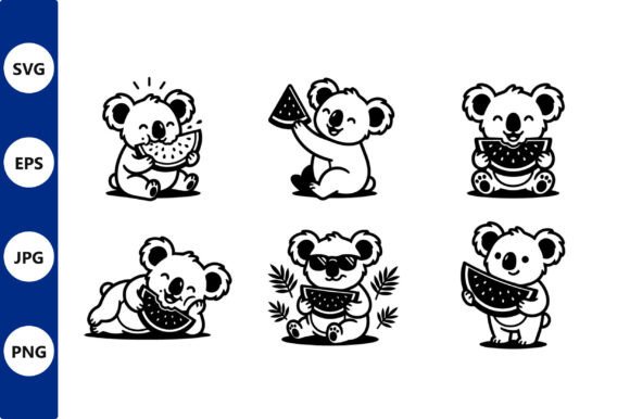 Koalas Watermelon Vector Art Sticker Review