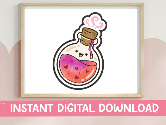 Love Potion Bottle Kawaii Sticker Review