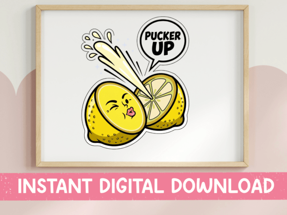 Pucker Up Funny Lemon Sticker Design Review
