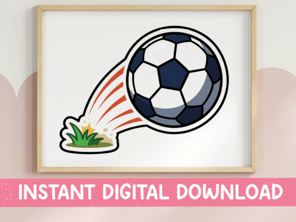 Soccer Ball Kick Sticker Design Review