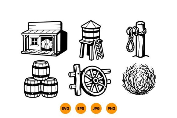 Western Saloon SVG Icons Review
