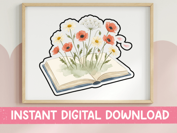 Wildflower Book Watercolor Sticker Review
